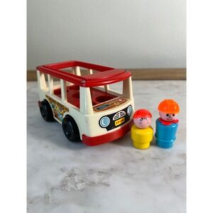 Fisher-Price Little People Play Family Mini Bus Van Vintage 1969 5-seater